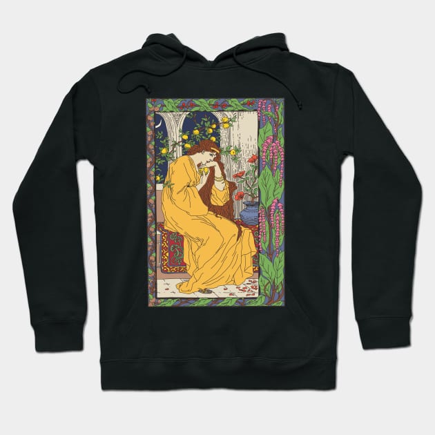 Pre-Raphaelite Girl 1 (yellow) Hoodie by Soth Studio